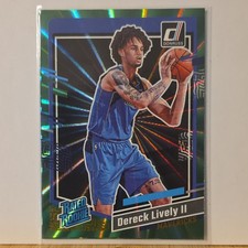 2023-24 Panini Donruss Rated Rookie Green Holo Laser Dereck Lively #233 Maveric…