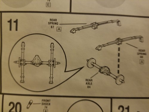 REAR LEAF SPRINGS from 91 GMC Syclone Revell 1:25 Model 1991 Chevy S-10 - Picture 7 of 9