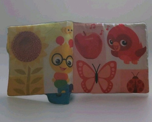 Baby Einstein Crinkle Teether Book-Infant/Toddler-Animals-Bright Primary Colors