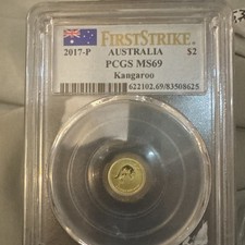 2017-p First Strike Australia Pcgm Ms69 Kangaroo