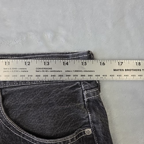 Levi’s 501 Jeans Mens Size 32x32 (31x28) Black Button Fly Bikercore 0870 - Picture 7 of 10