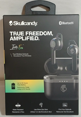 NEW SKULLCANDY TRUE WIRELESS EARBUDS INDY EVO BLACK BLUETOOTH S2IVW-N740 SEALED!