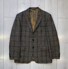 Vintage Rare Harris Tweed Men Wool Check Tweed Blazer Sport Coat Jacket Size 50