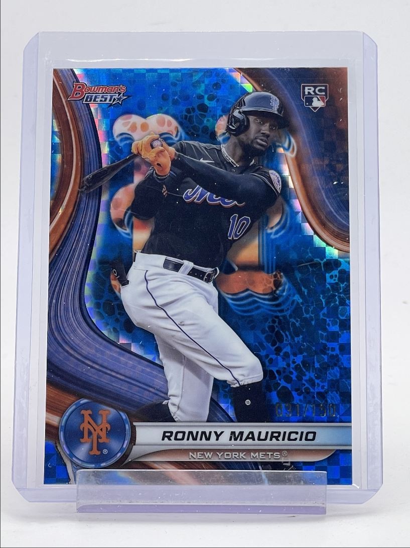 RONNY MAURICIO 2024 BOWMAN'S BEST ROOKIE BLUE X-FRACTOR METS RC /150 Q4357