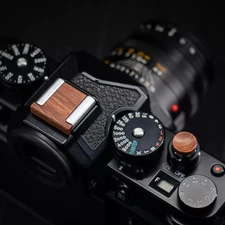 Wood Hot Shoe Cover Soft Shutter Release Button Kit Nikon ZF Leica D-US Seller
