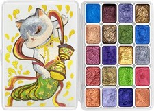 Imagen de Watercolor Paint Set 20 Colors Shifting Metallic Glitter Shimmer For Artists