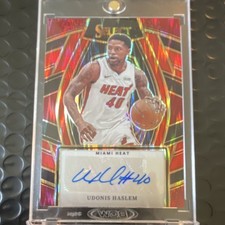 Panini 2023-24 Select Udonis Haslem Red Flash Prizm /49 Autograph Miami Heat