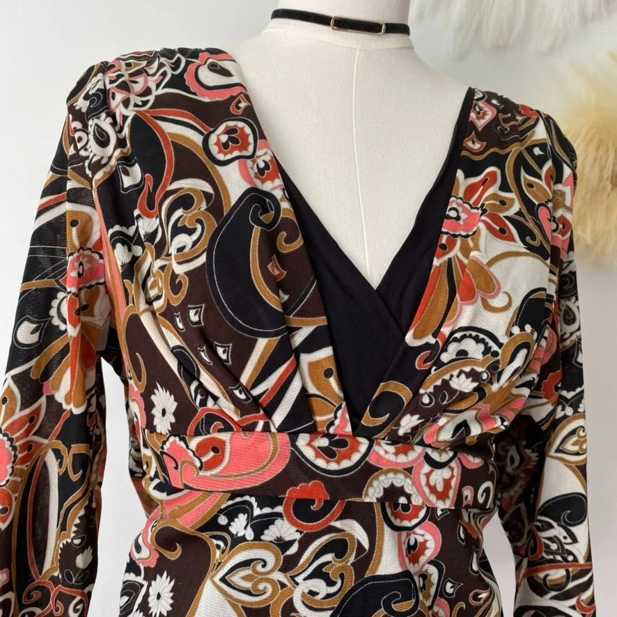 Top Babydoll vintage Y2K Cato para mujer talla XL cuello en V boho hadas caprichoso grunge Foto 2 de 4