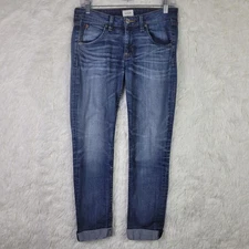 Sz 27 Hudson Women's Bacara Straight Cuffed Jeans 26" Inseam 