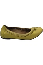 Vionic Perforated Leather Ballet Flats Whisper Sun