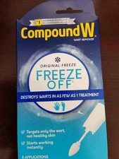 🥶❄️Compound W Freeze off Wart Removal (8 Applications)PB53001 FREE SHIPPING🚚📦