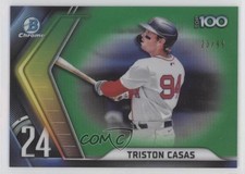 2022 Bowman Chrome Scouts Top 100 Green Refractor 23/99 Triston Casas uk2