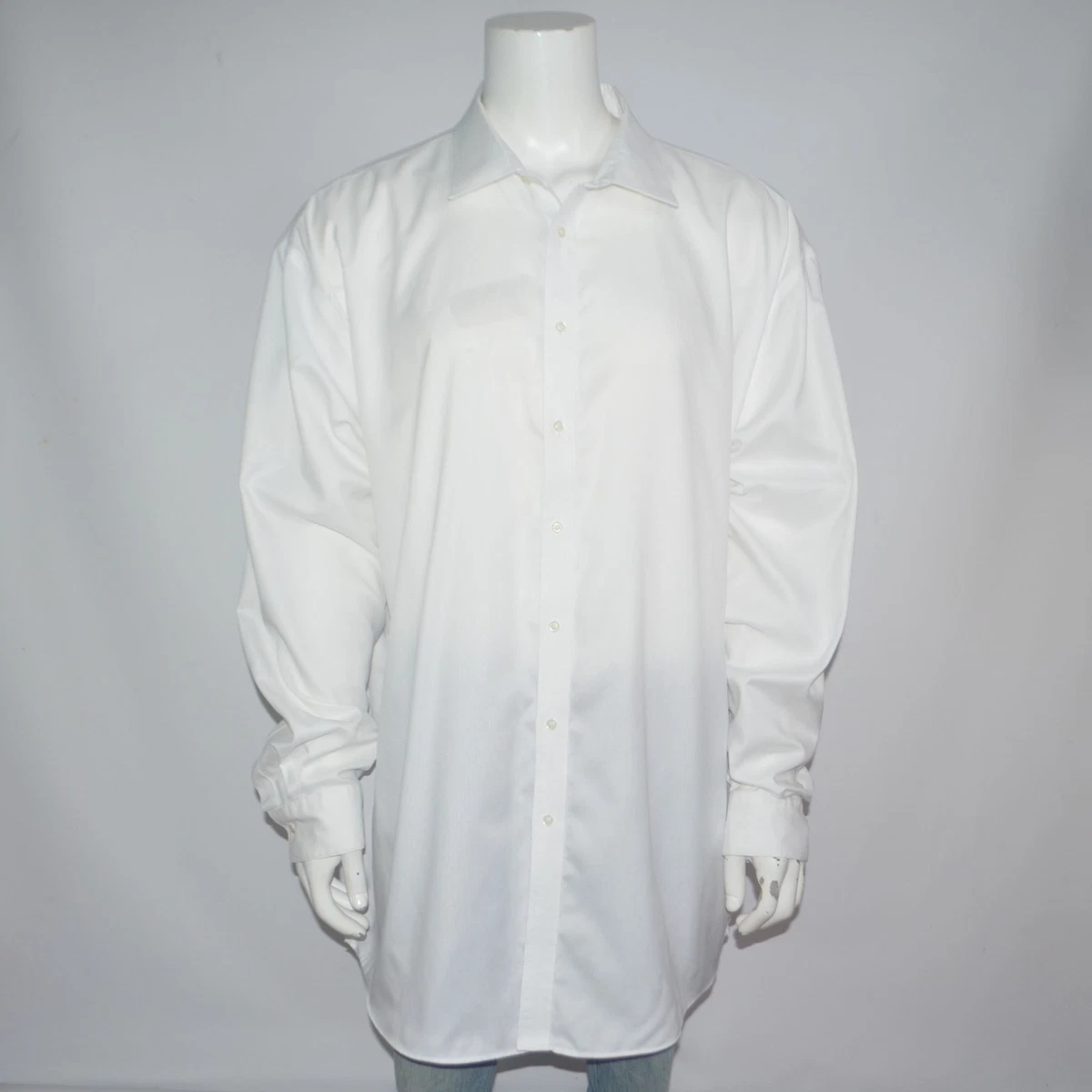 joseph abboud white 37.5 dress shirt Joseph Abboud 12562 100% Cotton Boy's Dress Shirt - Tonal Stripe