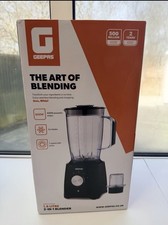 GEEPAS 2-in-1 Blender 1.8L Jug + Grinder 600W Smoothie Maker Ice Crush