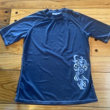 Kanu Surf Women's L Swim Shirt Rashguard UPF 50 Carbon Gray