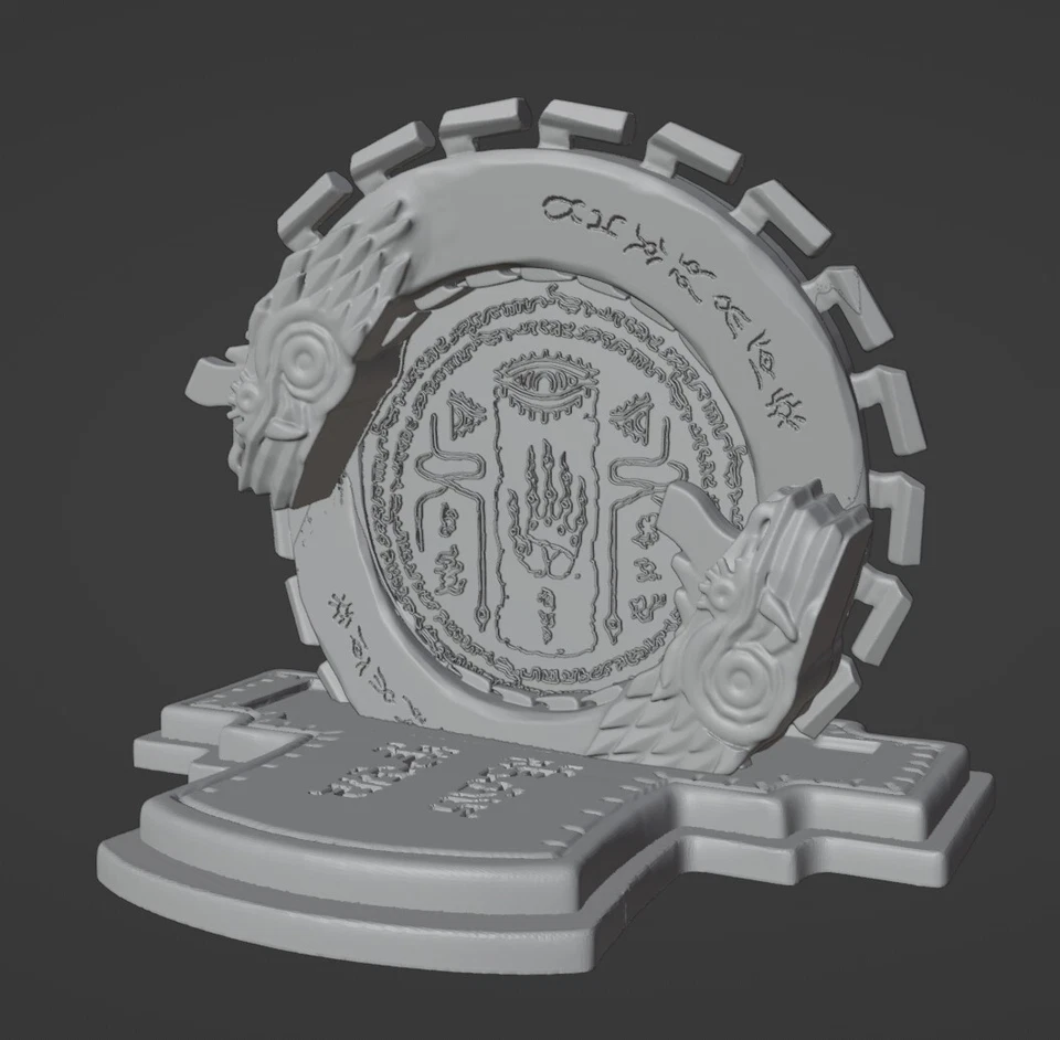 Zelda Zonai Shrine Portal Ouroboros Statue Lamb 3D Print Collectible Fan Art Pop - Image 3 of 4