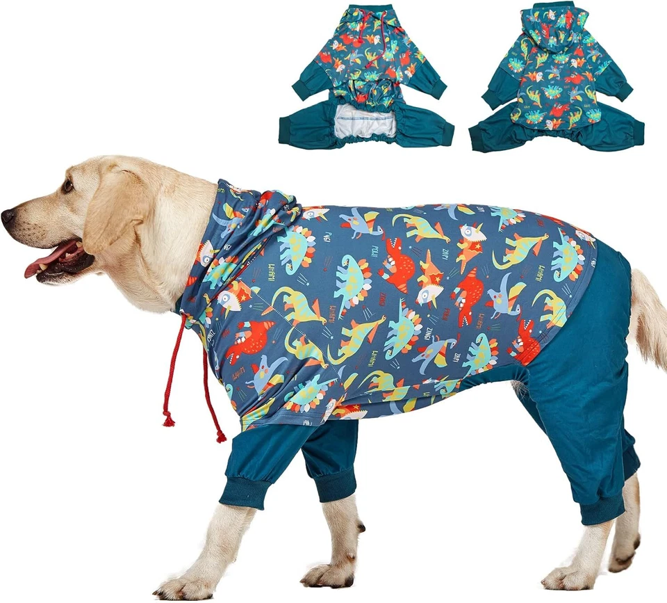 Pijama LovinPet para perros tejido aislante 4 patas anti-desprendimiento durante todo el año para perros grandes Foto 2 de 4