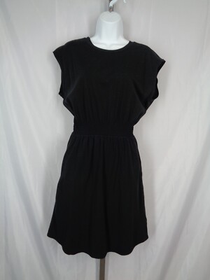 Merrell Black Jersey Knit Blouson Dress Size Small New