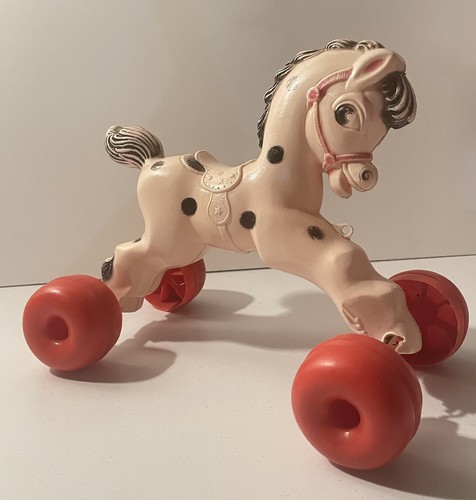 Vintage Antique Plastic Riding Horse Early Model Flawed - Picture 3 of 8