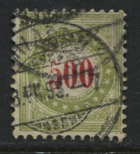 Suisse 1884 500 cents frais de port en raison de la grande valeur de l'ensemble utilisé (JD) - Photo 1/1