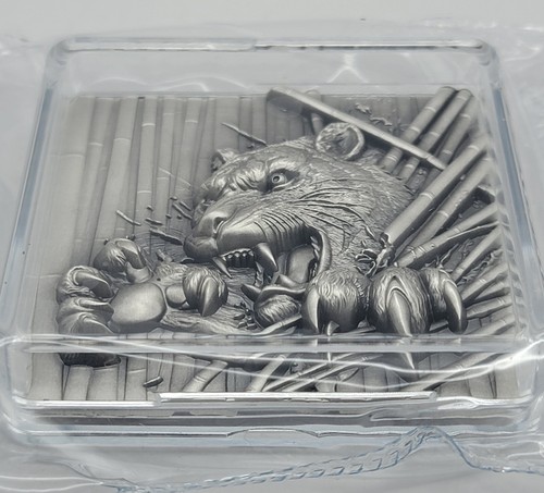 2024 Animali Furiosi: Tigre Coreana 2 oz Argento Fine Anticato Impilatore - Foto 6 di 15