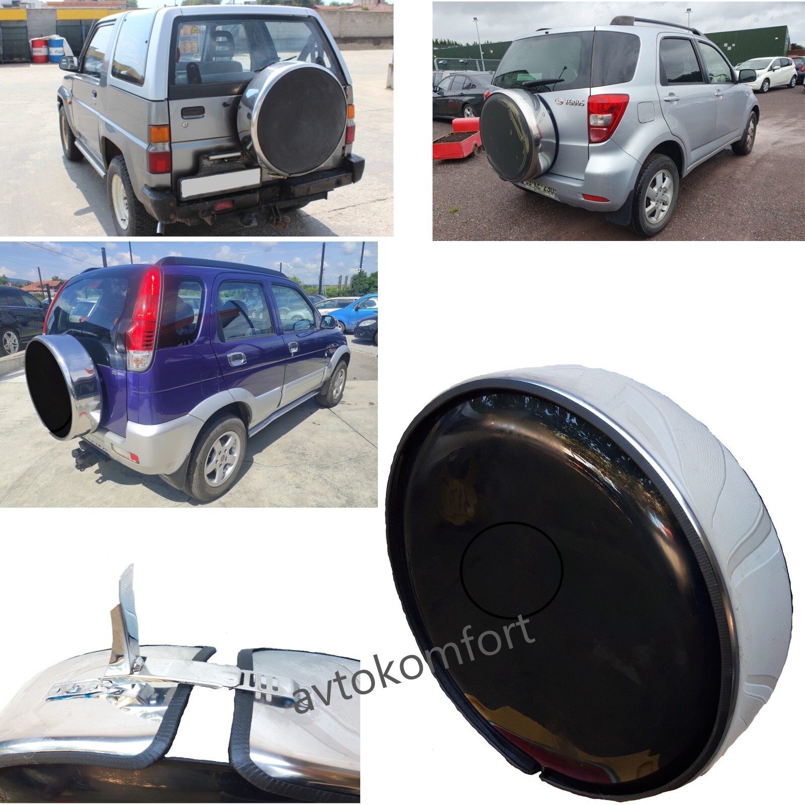 205х70х15 For Daihatsu Feroza Terios Hard Stainless Steel Spare Wheel Tyre Cover eBay
