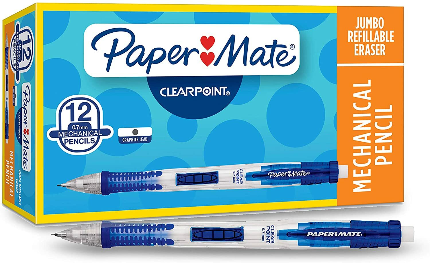 Paper Mate Clearpoint Mechanical Pencils, HB #2, Blue