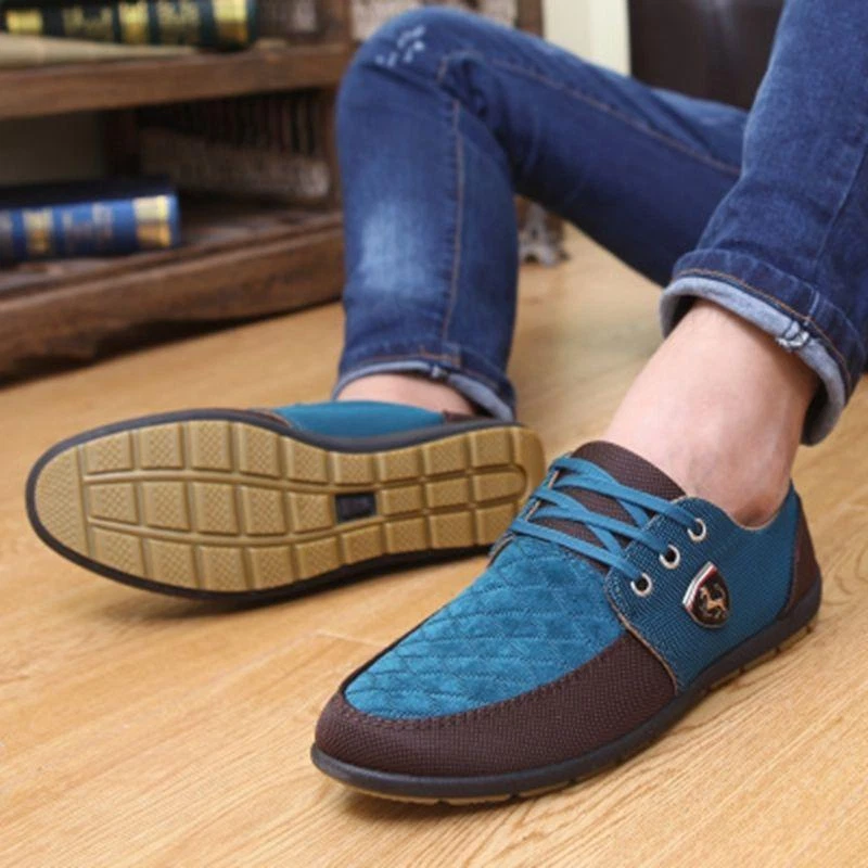 Fashion Men s Shoes Drive NEW Oxford Cloth Shoes Breathable Casual