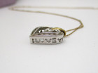 10K Yellow & White Gold 15 Diamond "I Love You" Heart Pendant Necklace 20" [N101 — photo 7