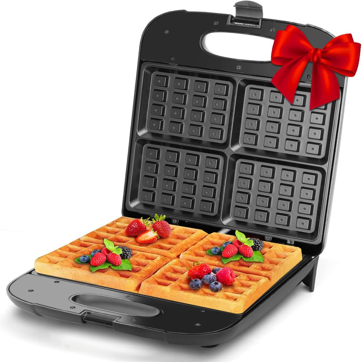 4-Slice Nonstick Waffle Iron, 1400W Square Waffle Machine | eBay