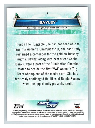 2019 Topps WWE Women's Division - Pick One - Fill Your Set - Picture 7 of 261