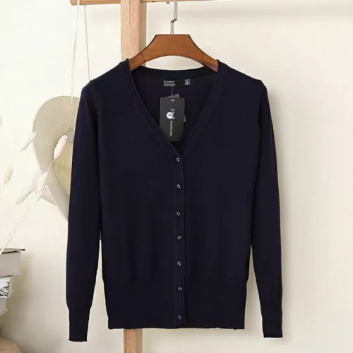Womens Cardigan Long Sleeve Ladies Knitted Top Outwear Cardigans Plus Size 8-24 - Picture 10 of 39