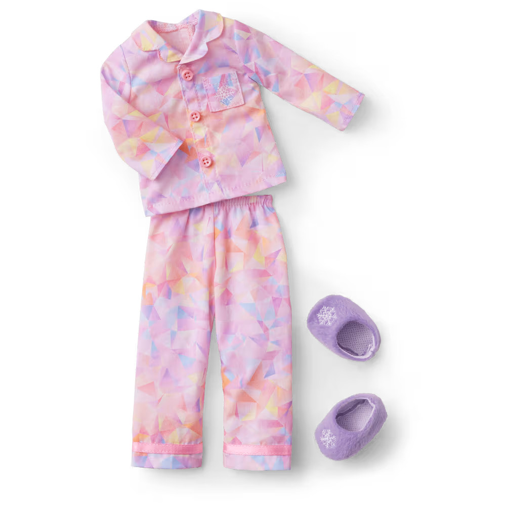 AMERICAN GIRL GWYNN POWDER PINK PAJAMAS WELLIE WISHERS 14.5" DOLL NEW no doll