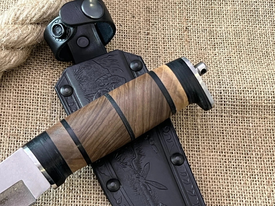 Kizlyar Rusia AUS8 cuchillo de caza inoxidable cuchillo táctico al aire libre hecho a mano Foto 3 de 4