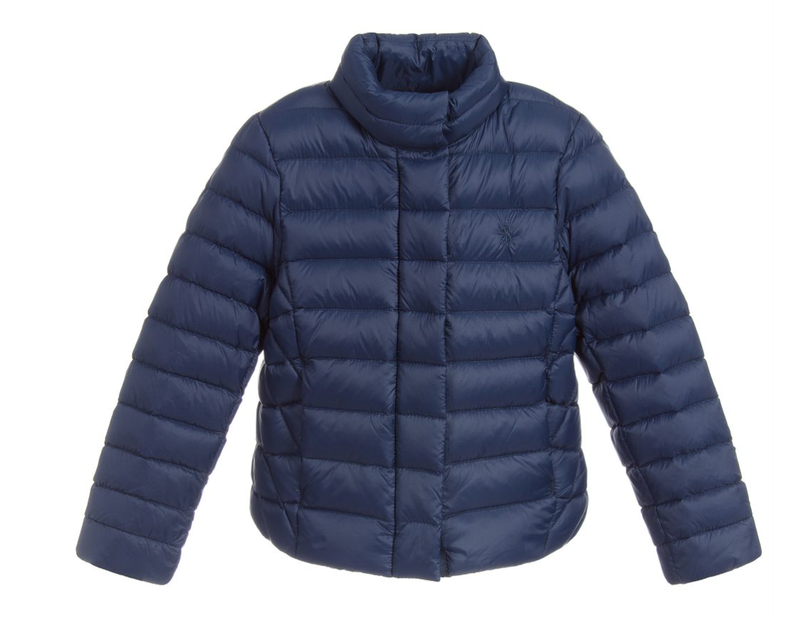 NUOVISSIME ETICHETTE RAGAZZE POLO RALPH LAURENBLUE PONY PIUMINO CAPPOTTO 4T PREZZO AL PUBBLICO £149