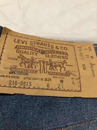Vintage LITTLE LEVIS Saddleman Boot Jeans Boys 216-0815 ORANGE TAB -NEW- Size 6 - Picture 6 of 9