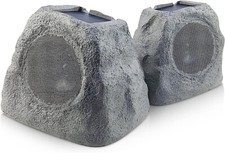 iHome Bluetooth Outdoor Solar/Rechargeable Rock Speakers (PAIR)