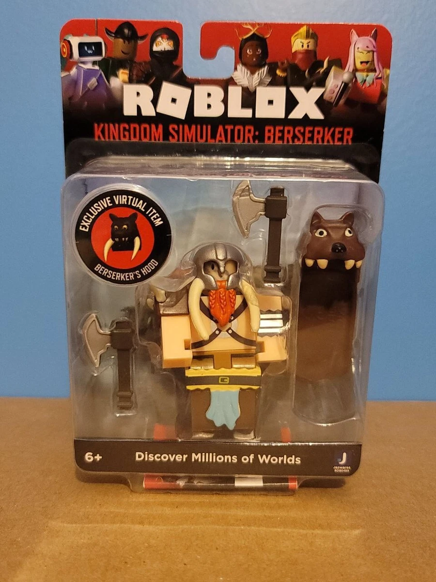 New Roblox Kingdom Simulator Berserk Figure - With Exclusive Virtual Item, New