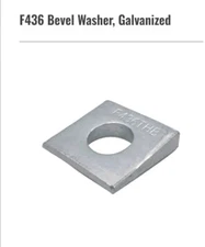 (25) - F436 Heavy Duty Beveled Washer Galvanized Steel 1 inch inside Diameter 