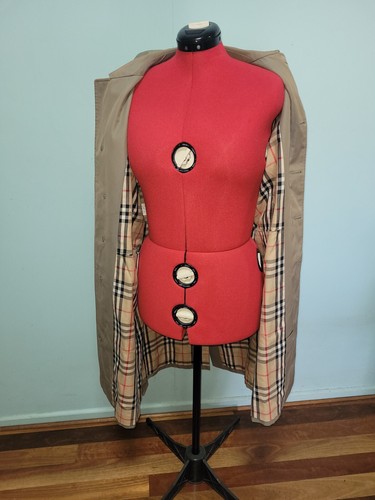 Burberrys Trench Coat Sz 10–12 Nova Check + Burberrys Cashmere Scarf - Picture 11 of 24