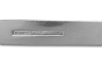 Cambridge Aztec Stainless Steel Flatware Set - Silver, Geometric Pattern - Used Condition (Various Pieces Available)