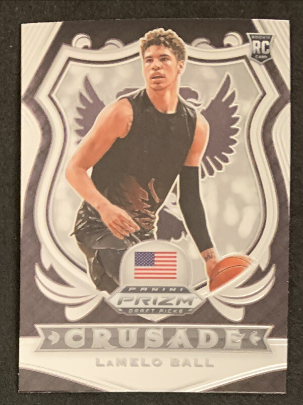 LaMelo Ball 2020-21 Panini Prizm Draft Picks Crusade Rookie Card RC #83 HORNETS