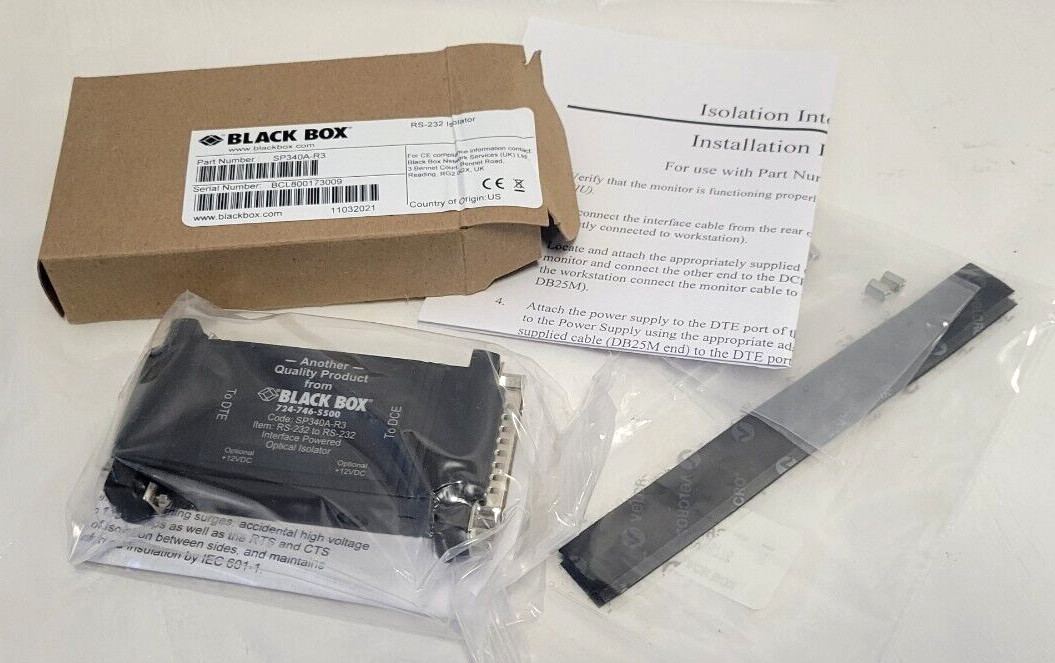 NEW Black Box High Speed Opto Isolator SP340AR3 eBay