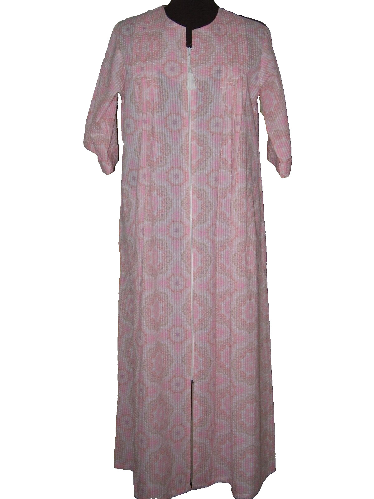 Vintage  Miss Elaine Housecoat - Duster Robe Sz S… - image 1