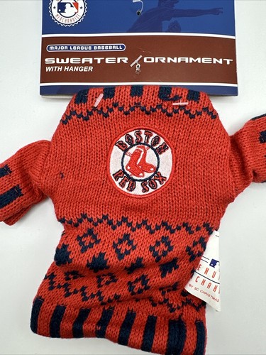 10 BOSTON RED SOX Christmas Ornament Mini Sweater with Hanger - Picture 8 of 9
