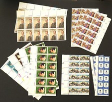 U.S. Mint Stamp Lot of 12 8c Plate  Blocks of 12 5 Different Stamps . NH.