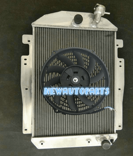 ALU RADIATOR + FAN For 1937 1938 CHEVY TRUCK PICKUP KC KD KF KP VA JD JC V8 AT - Bild 1 von 7