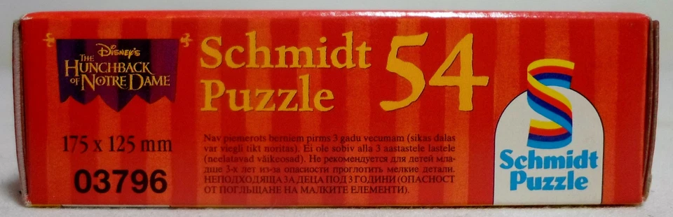 PUZZLE SCHMIDT DE COLECCIÓN # 03796 DISNEY JOROBADO DE NOTRE DAME 54 piezas 12,5x17,5 cm A Foto 4 de 4