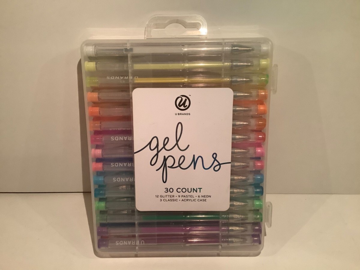 U Brands Metallic Gel Pens, Assorted Colors, 30-Count, 2225U06-24
