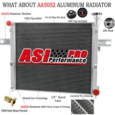 2 Row Aluminum Radiator FIT 2006-2010 Jeep Commander Grand Cherokee 3.7 4.7 6.1L